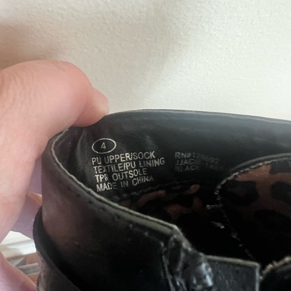 Madden Girl Black Combat / Moto Boots - 4Y - Picture 5 of 5